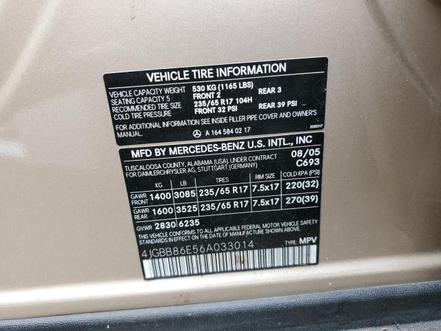 2006 Mercedes-Benz Ml 350 VIN: 4JGBB86E56A033014 Lot: 48566824