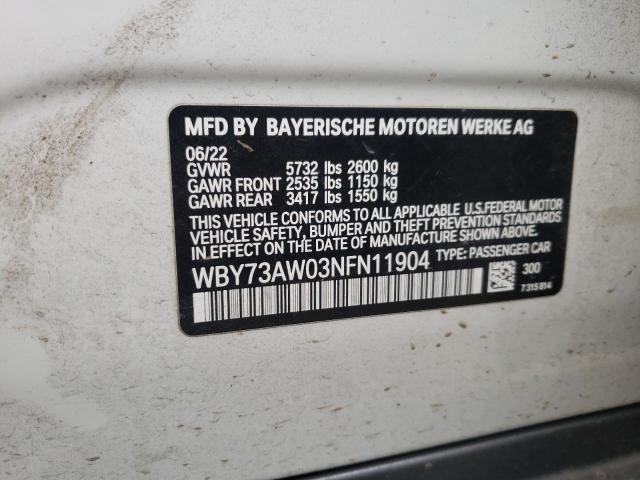 2022 BMW I4 EDRIVE4 WBY73AW03NFN11904