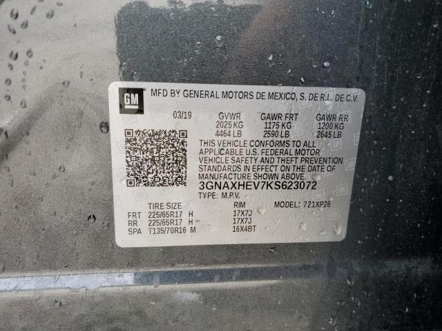 2019 Chevrolet Equinox Ls VIN: 3GNAXHEV7KS623072 Lot: 47743264