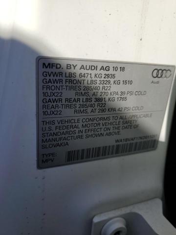 2019 AUDI Q8 PREMIUM - WA1BVAF17KD011261