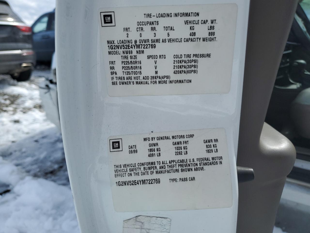 1G2NV52E4YM722769 2000 Pontiac Grand Am Gt1