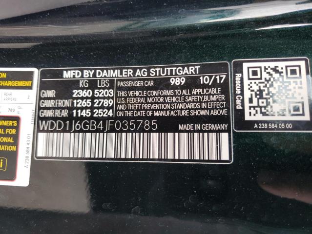 2018 MERCEDES-BENZ E 400 4MAT - WDD1J6GB4JF035785