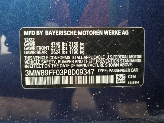 3MW89FF03P8D09347 BMW 3 Series 330XI 12