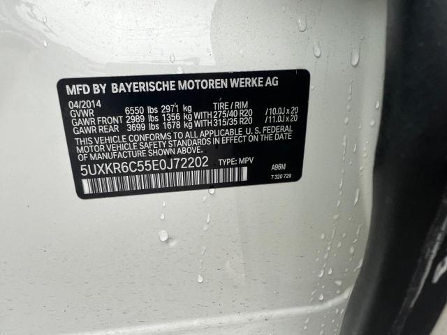 VIN 5UXKR6C55E0J72202 2014 BMW X5, Xdrive50I no.10