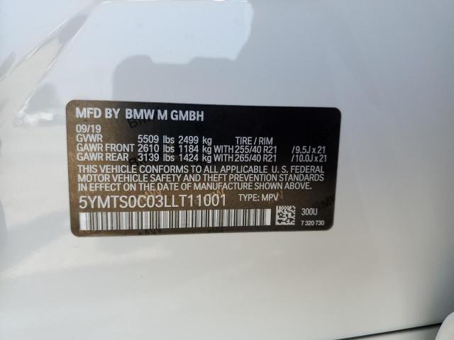 2020 BMW X3 M COMPE - 5YMTS0C03LLT11001