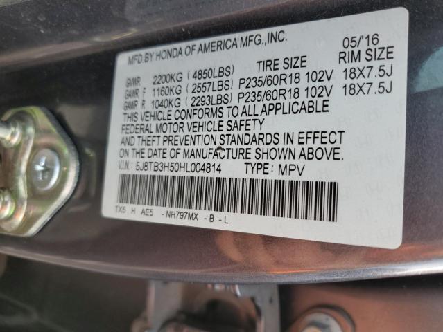 5J8TB3H50HL004814 2017 Acura Rdx Technology