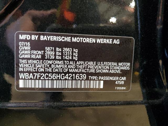 VIN WBA7F2C56HG421639 2017 BMW 7 Series, 750 XI no.13