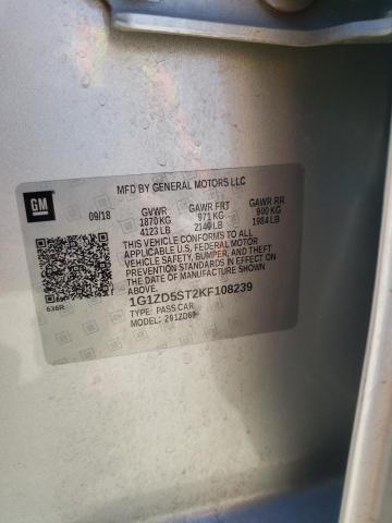 2019 CHEVROLET MALIBU LT - 1G1ZD5ST2KF108239