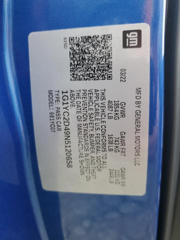 2022 CHEVROLET CORVETTE S - 1G1YC2D49N5120658