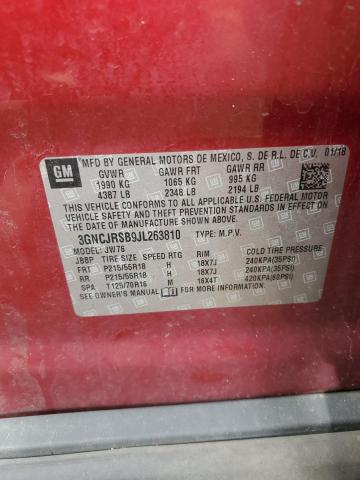 2018 CHEVROLET TRAX PREMI 3GNCJRSB9JL263810