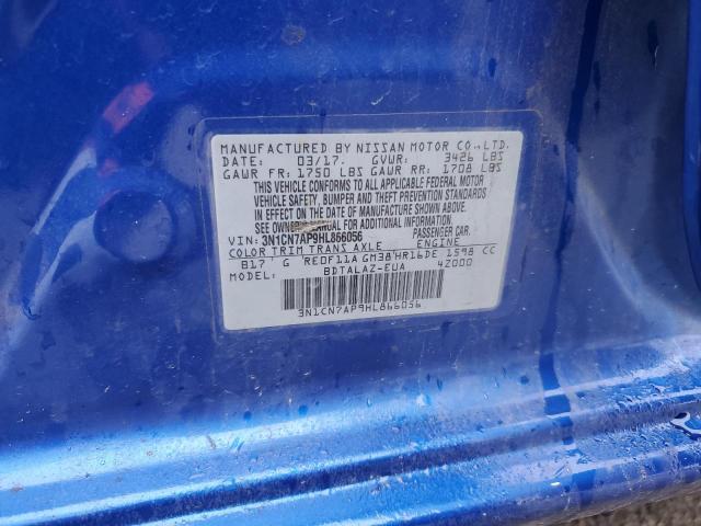 2017 NISSAN VERSA 1.6 3N1CN7AP9HL866056