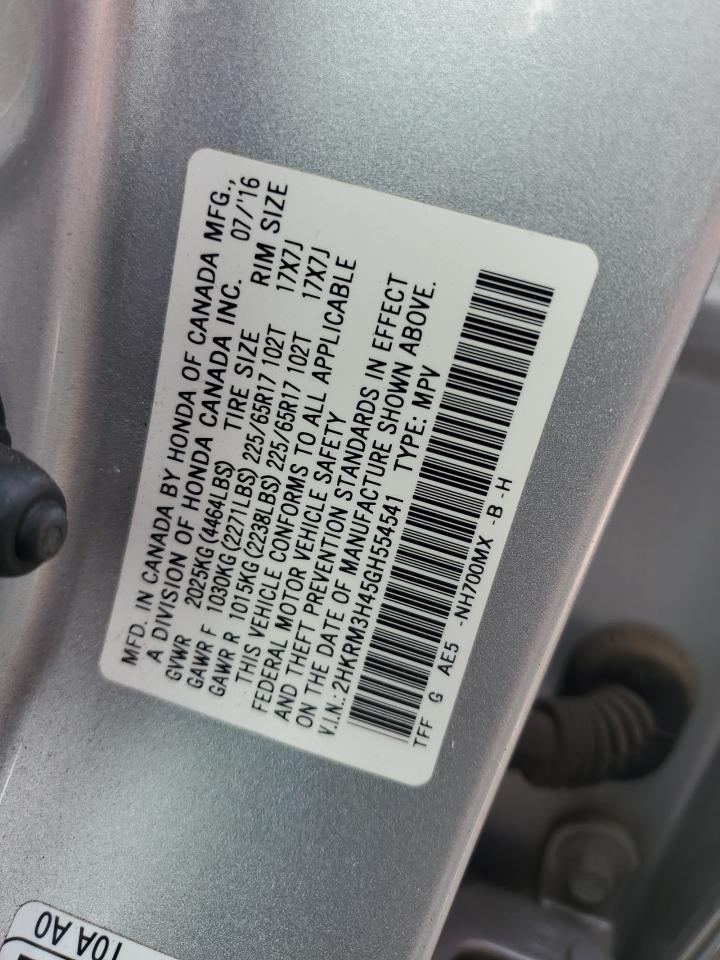 2HKRM3H45GH554541 2016 Honda Cr-V Se