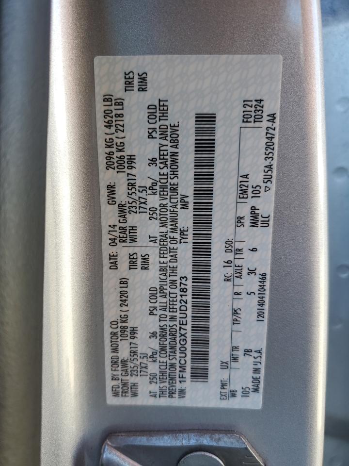 1FMCU0GX7EUD21873 2014 Ford Escape Se 1FMCU0GX7EUD21873 2014 Ford Escape Se