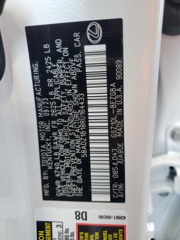 2024 Lexus Es 350 Base VIN: 58ADZ1B18RU164433 Lot: 46926644