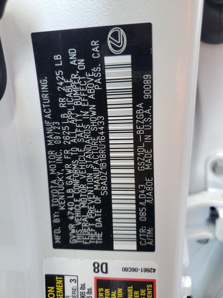 58ADZ1B18RU164433 2024 Lexus Es 350 Base