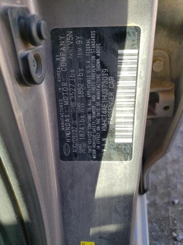 2017 Hyundai Accent Se VIN: KMHCT4AE1HU373019 Lot: 45110364