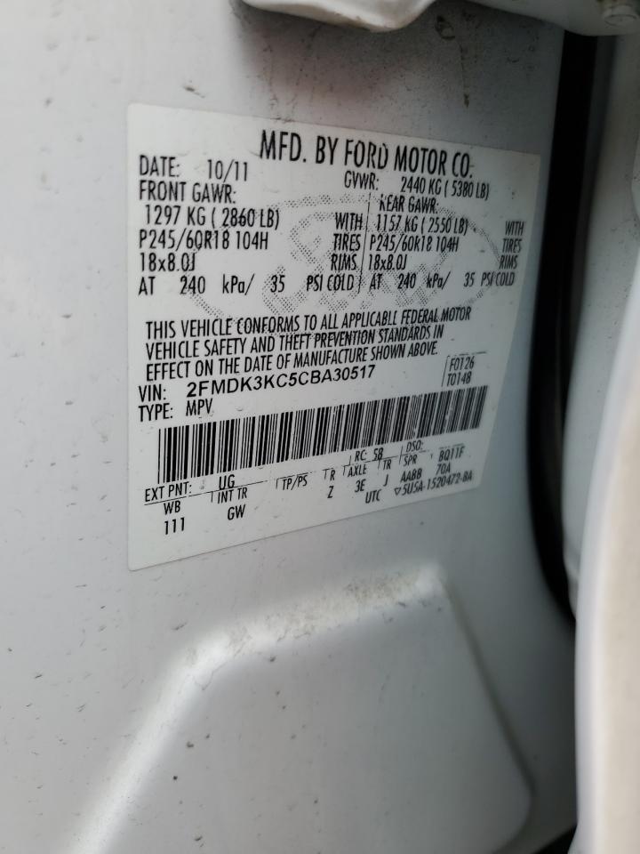 2FMDK3KC5CBA30517 2012 Ford Edge Limited