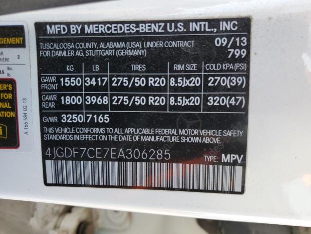 VIN 4JGDF7CE7EA306285 2014 Mercedes-Benz GL-Class, ... no.13