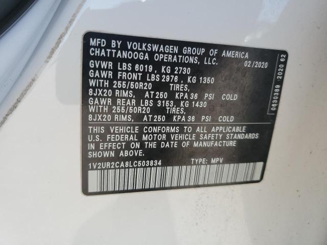 2020 VOLKSWAGEN ATLAS SE 1V2UR2CA8LC503834  48464314