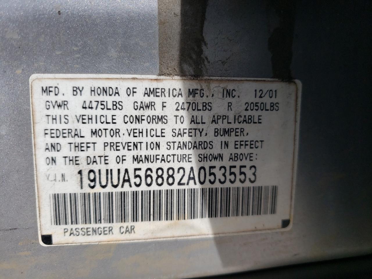 19UUA56882A053553 2002 Acura 3.2Tl Type-S