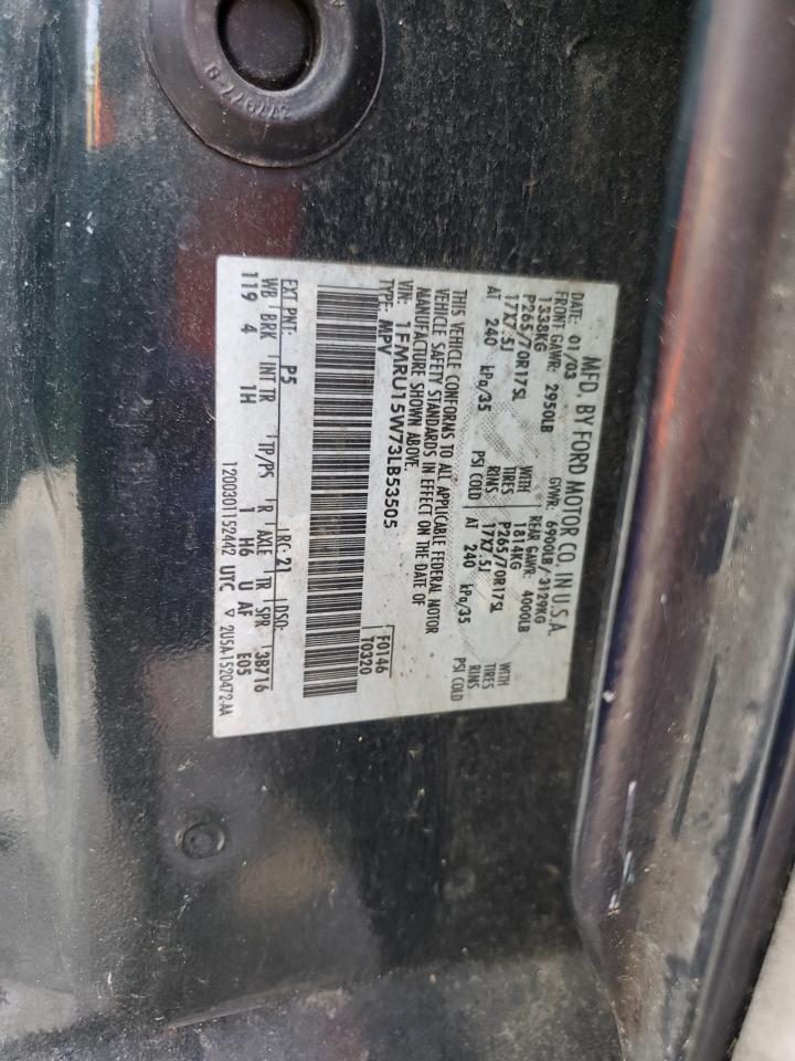 1FMRU15W73LB53505 2003 Ford Expedition Xlt