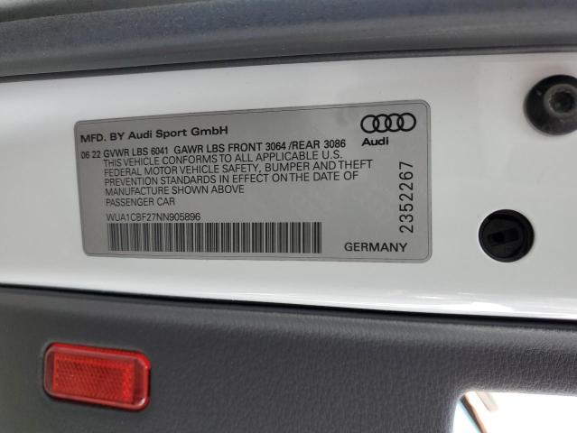 2022 AUDI RS6 WUA1CBF27NN905896