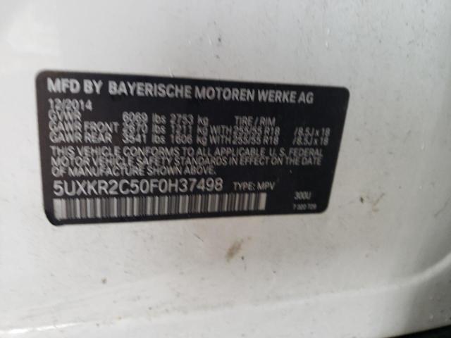 VIN 5UXKR2C50F0H37498 2015 BMW X5, Sdrive35I no.12