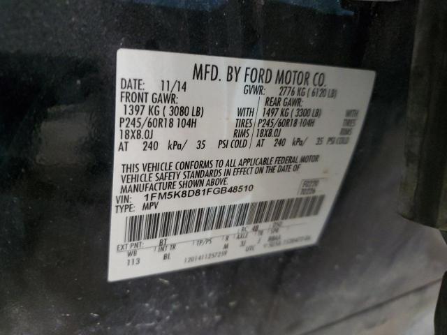 2015 Ford Explorer Xlt VIN: 1FM5K8D81FGB48510 Lot: 47587534