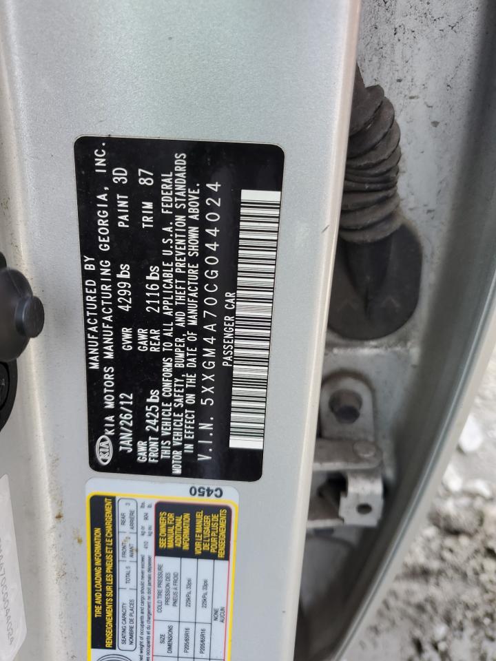 5XXGM4A70CG044024 2012 Kia Optima Lx