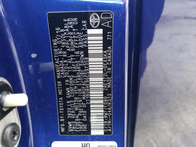 2016 TOYOTA COROLLA L - 2T1BURHE9GC597358