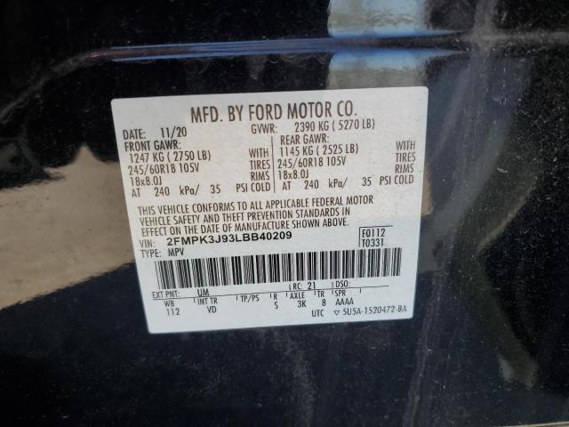 2020 FORD EDGE SEL - 2FMPK3J93LBB40209