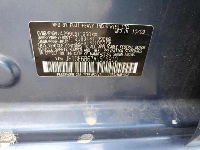 JF1GE6B67AH506910 2010 Subaru Impreza 2.5I Premium