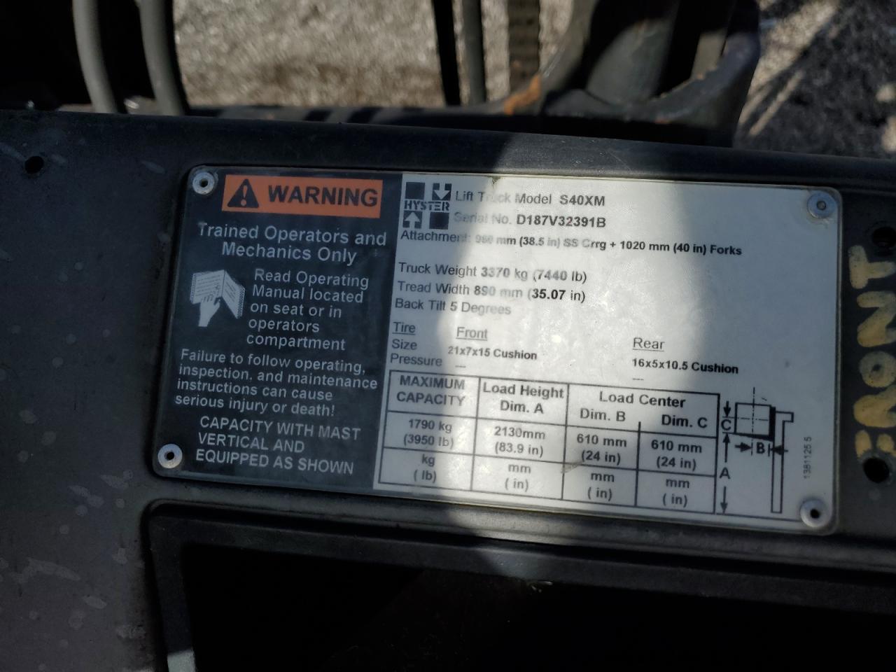 Lot #2411658212 2004 HYST FORKLIFT