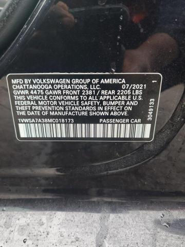 2021 VOLKSWAGEN PASSAT SE - 1VWSA7A38MC018173