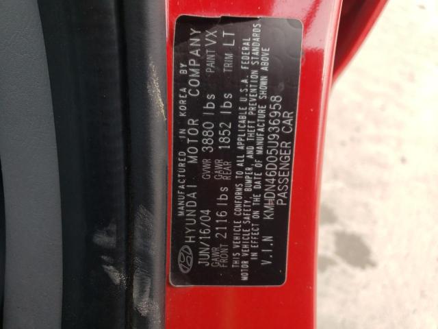 2005 Hyundai Elantra Gls VIN: KMHDN46D05U936958 Lot: 48933434