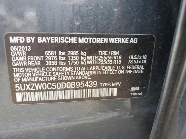 VIN 5UXZW0C50D0B95439 2013 BMW X5, Xdrive35D no.14