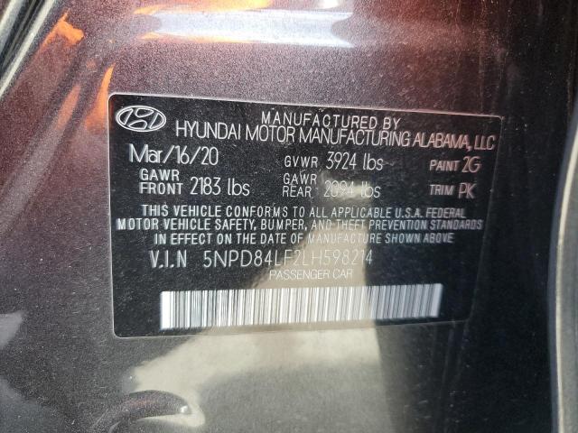 VIN 5NPD84LF2LH598214 2020 HYUNDAI ELANTRA no.12