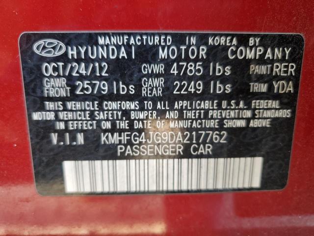 2013 Hyundai Azera VIN: KMHFG4JG9DA217762 Lot: 48853584