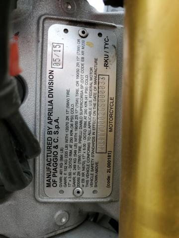 2016 APRILIA TUONO V4 1 ZD4TYU002GS000033