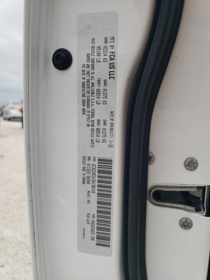 2C3CCAEG1GH190143 2016 Chrysler 300C