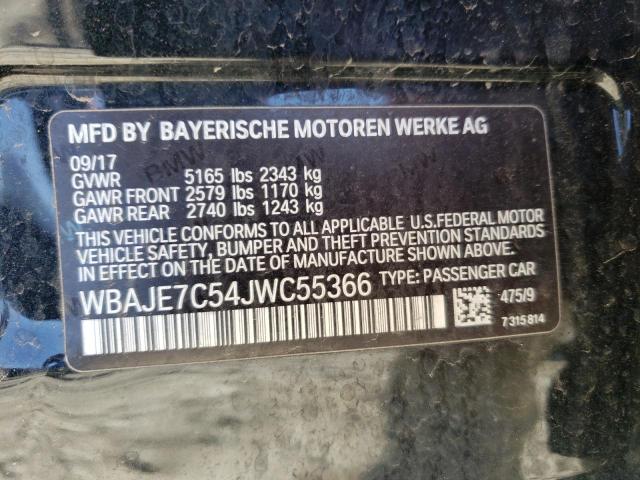 2018 BMW 540 XI WBAJE7C54JWC55366