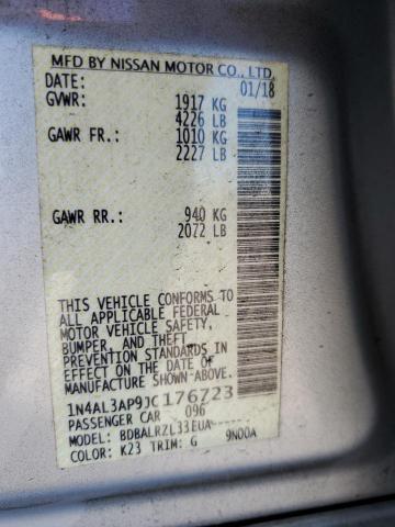 2018 NISSAN ALTIMA 2.5 - 1N4AL3AP9JC176723