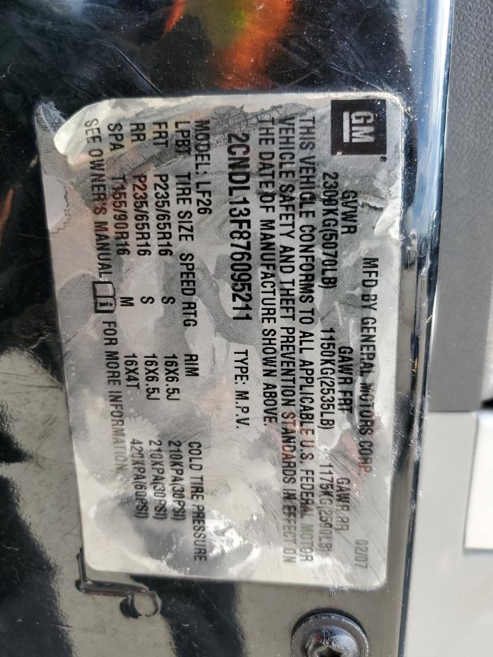 2CNDL13F876095211 2007 Chevrolet Equinox Ls