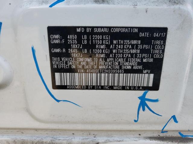 2017 SUBARU OUTBACK TO - 4S4BSETC2H3395665