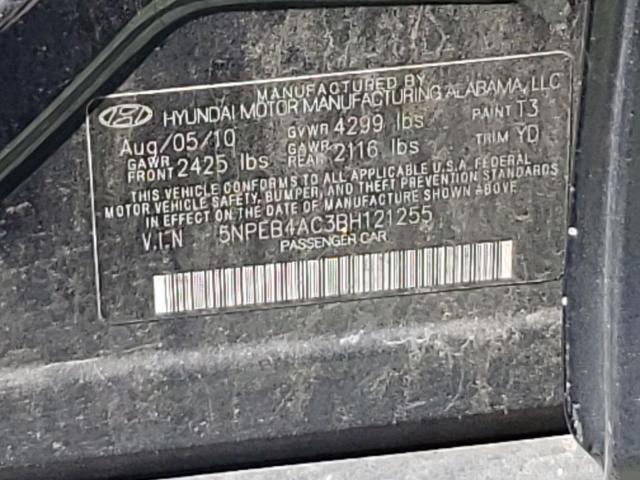 5NPEB4AC3BH121255 2011 Hyundai Sonata Gls