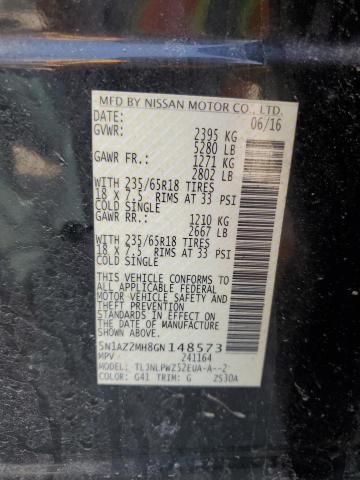 2016 NISSAN MURANO 5N1AZ2MH8GN148573