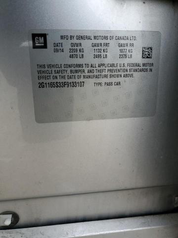 2015 CHEVROLET IMPALA LTZ - 2G1165S33F9133107