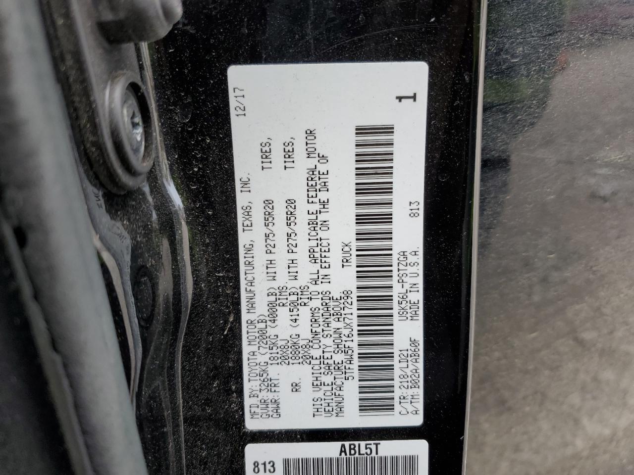 Lot #2945795600 2018 TOYOTA TUNDRA CRE