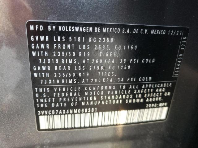 2022 VOLKSWAGEN TIGUAN SE - 3VVCB7AX4NM060381