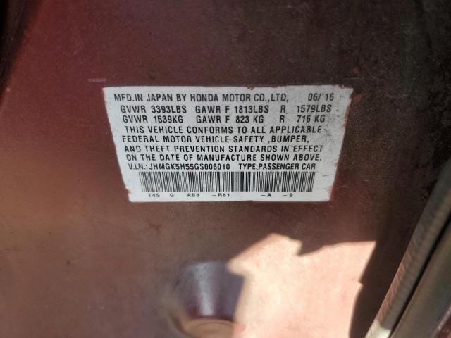 2016 HONDA FIT LX - JHMGK5H55GS006010